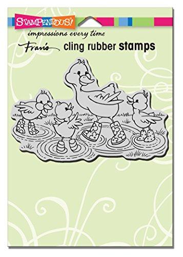 Stampendous Cling Rubber Stamp Puddle Ducks