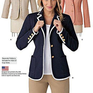 Simplicity Creative Patterns 1421 Misses' Unlined Jacket with Collar and Finishing Variations, U5 (16-18-20-22-24)