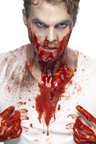 Smiffys 455 ml 16 oz Fake Blood Bottle Make Up Kit (Red)