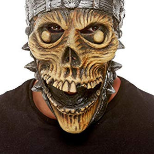 Smiffys 61114 Viking Skeleton Latex Mask, Unisex Adult, Silver