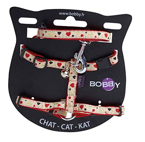 Harness +  Leash Cat Lovely Red Xs