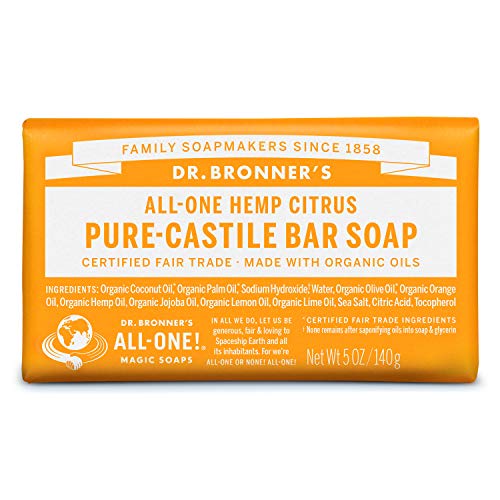 Dr. Bronner's Citrus Bar Soap Made with Organic Ingredients 140 g