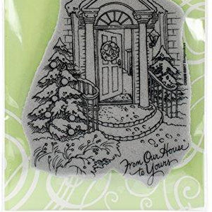 STAMPENDOUS Our Doorstep Cling Rubber Stamp