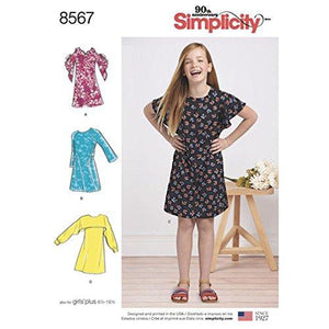 Simplicity Pattern 8567 Girls and Girls Plus Dress SIZE 8.5 - 16.5 SEWING PATTERN