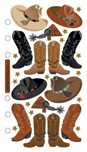 Sticko SPPC08 Classic Stickers, Cowboy Hats and Boots