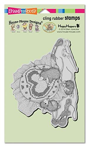 Stampendous House Mouse Cling Rubber Stamp Cross Stitch Heart