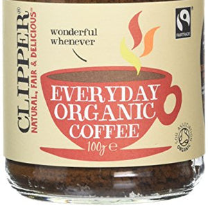 Clipper Fairtrade Rich Roast Organic Instant Coffee Granules 100 g (Pack of 3)