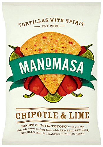 Manomasa Chipotle & Lime Tortilla Chips 160g (Pack of 10)