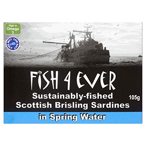 Fish 4 Ever Scottish Brisling Sardines In Spring Water 105g