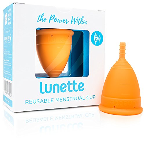 Lunette Reusable Menstrual Cup - Orange - model 2 For Normal Or Heavy Flow - (En Version)