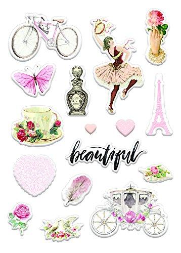 Prima Marketing Love Story-Puffy Stickers