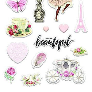 Prima Marketing Love Story-Puffy Stickers