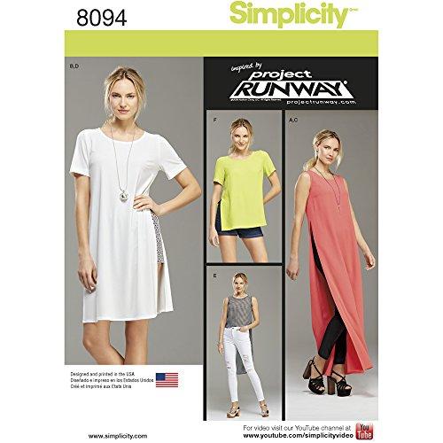 Simplicity Creative Patterns Simplicity PATTERNS Misses/ Miss Petite Tunic with Length Variations, Shorts and Knit Leggings Size: D5 (4-6-8-10-12))) , 8094