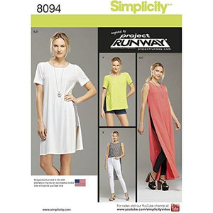 Simplicity Creative Patterns Simplicity PATTERNS Misses/ Miss Petite Tunic with Length Variations, Shorts and Knit Leggings Size: D5 (4-6-8-10-12))) , 8094