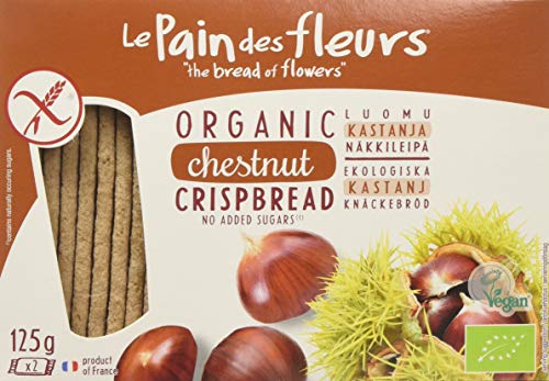 Le Pain Des Fleurs Organic Chestnut Crispbread 3 x Pack of 2 (125g each).