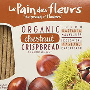 Le Pain Des Fleurs Organic Chestnut Crispbread 3 x Pack of 2 (125g each).