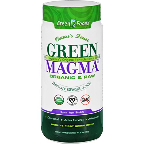 Pack of 1 x Green Foods Dr Hagiwara Green Magma Barley Grass Juice Powder - 5.3 oz