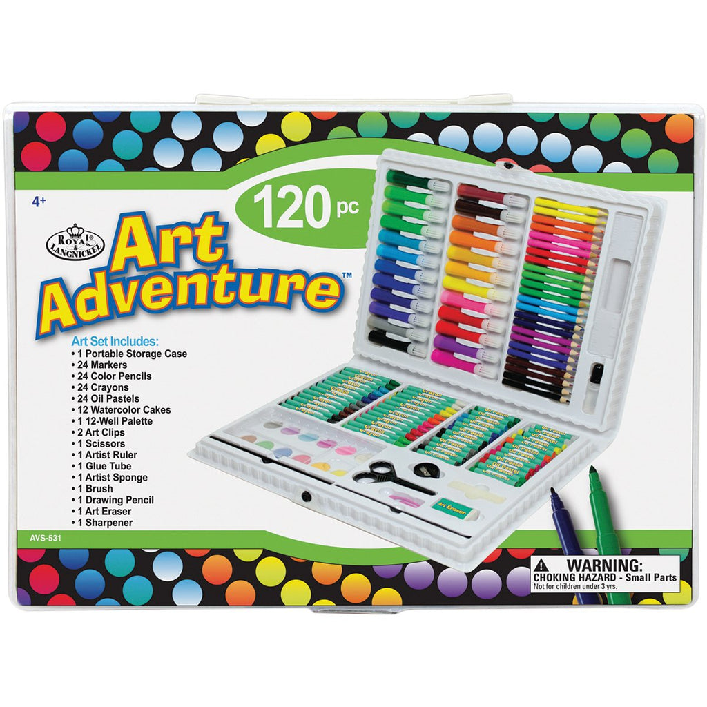 Royal Brush AVS-531 120 Piece Art Adventure Art Set, Multicolor