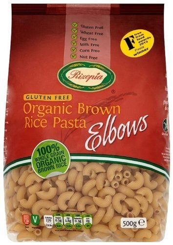 Rizopia Organic Brown Rice Elbows 500g (Pack of 3)