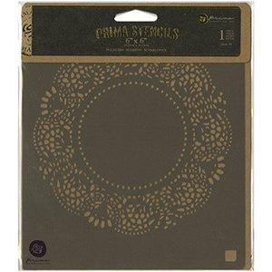 Prima Designer Stencil 6x6-Doily #1