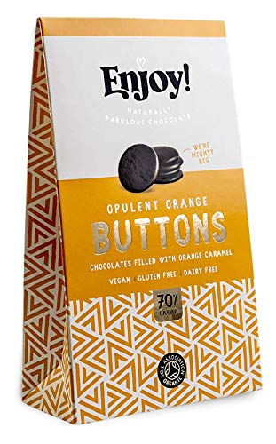 Enjoy! Orange Caramel Filled Chocolate Buttons 96g (Pack of 6)