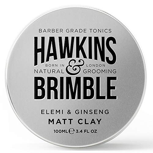 Hawkins & Brimble Matt Clay 100ml/ 3.4 fl oz - Non Greasy Matte Hair Styling For Men | Softens Repairs Allows for Restyling | Naturally Fragranced Awarding Winning Products