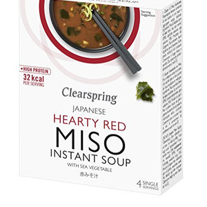 Clearspring | Hearty Red Miso Soup + Sea Veg | 3 x 4x10g
