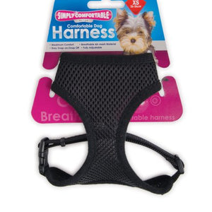 Ancol Viva Lightweight Breathable Comfort Mesh Dog Harness Black Size Medium (Fits Girth 44-57 cm)