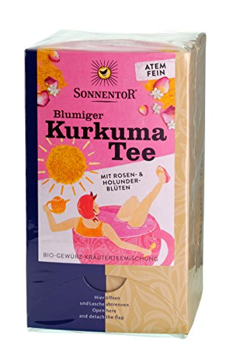 SONNENTOR Org Flowery Turmeric Tea with Rose & Elderflower Blossom 18x2g (PACK OF 1)