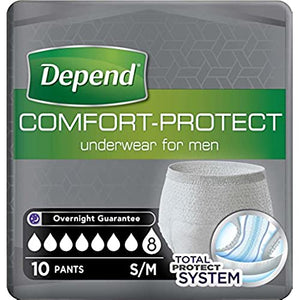 Depend Comfort Protect Incontinence Pants for Men, Small/Medium - 10 Pants