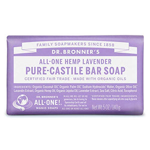Dr. Bronner's Organic All-One Hemp Lavender Pure-Castile Soap Bar