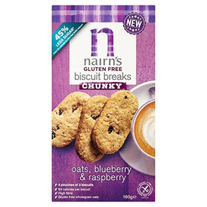 Nairns Chunky Biscuit Breaks - Raspberry & Blueberry 160g (Pack of 6)