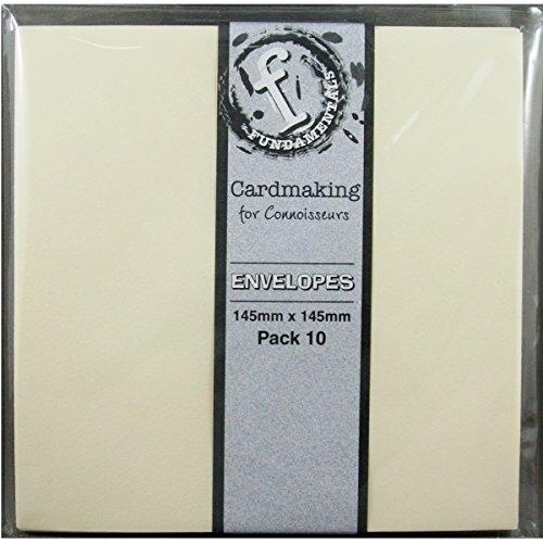 Ruby Rock-It Fundamentals Cardmaking Envelopes 5.75"X5.75" 10/Pkg-Cream