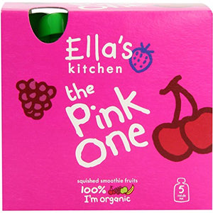 Ellas Kitchen The Pink One Fruit Smoothie Multipack 5x90 g (Pack of 3, Total 15 Pouches)