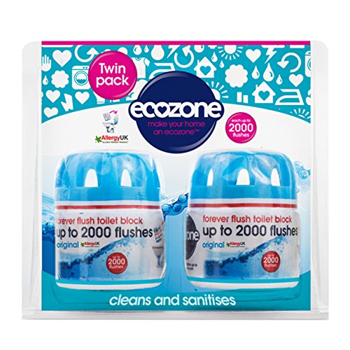 Ecozone Forever Flush 2000 Toilet Block Twin Pack, Blue (Vegan)