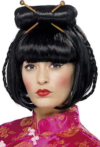 Smiffys Oriental Lady Wig - Black