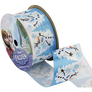 Offray Frozen Craft Ribbon, 1-/2-Inch by 9-Feet, Olaf Snowy