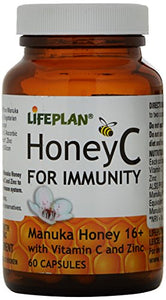 Lifeplan Honey C with Vitamin C and Zinc Capsules, Pack of 60