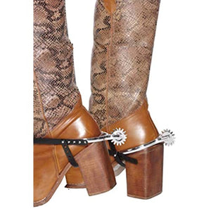 Smiffy's Spurs Straps - Silver with Black