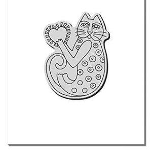 STAMPENDOUS Laurel Burch Cling Rubber Stamp a Happy Heart
