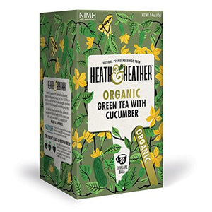 Heath & Heather | Organic Green Tea & Cucumber | 6 x 20 bags