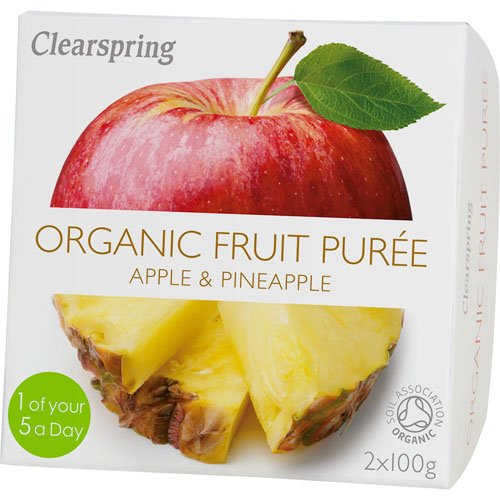Clearspring Organic Apple and Pineapple Puree, 200g (2 Units) - Pack of 4