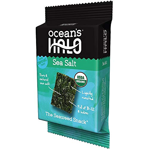 Ocean's Halo Sea Salt Organic Seaweed Snack 4g (Pack of 12)
