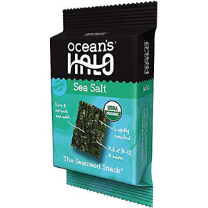 Ocean's Halo Sea Salt Organic Seaweed Snack 4g (Pack of 12)