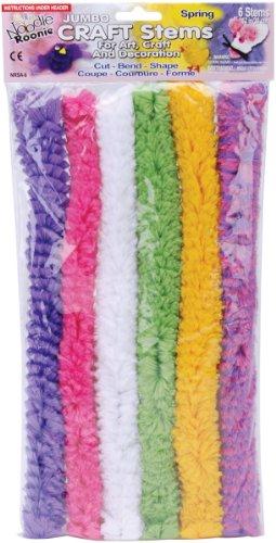 Pepperell Noodle Roonie Jumbo Craft Stems, 12-Inch, Spring, 6 Per Package