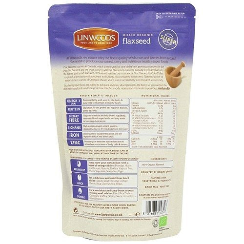 Linwoods Milled Organic Flaxseed 200g X 4 (Pack of 4)
