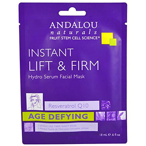 Instant Lift & Firm, Hydro Serum Facial Mask - Andalou Naturals