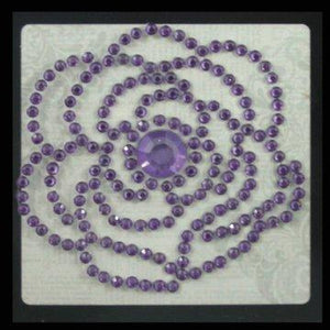 Ruby Rock-It Bling Self-Adhesive Rhinestone Vintage Floral-Purple