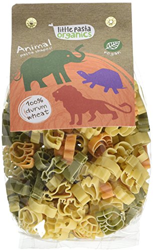 LITTLE PASTA ORGANICS Animal Shaped Pasta - Spinach & Tomato 250g (PACK OF 6)