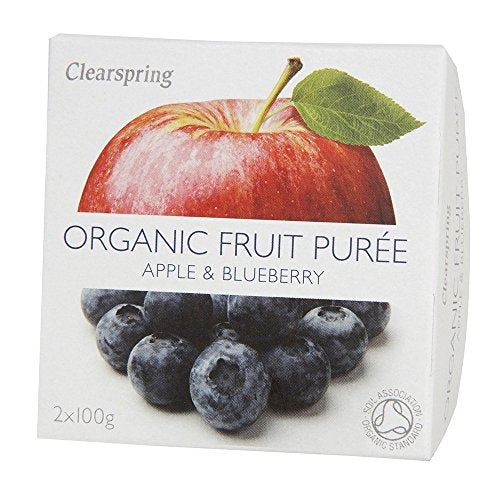 Organic Apple & Blueberry Fruit Puree (Clearspring) 2x100g